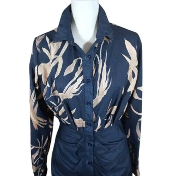 CHIC ME NAVY & CREAM DRESS SZ.S EUC.  GORGEOUS DRESS IN EXCELLENT USED CONDITION - Picture 3 of 7